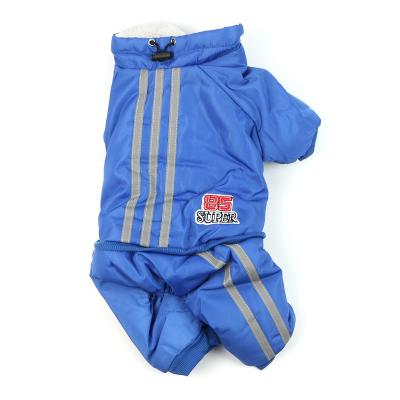 China Sustainable Pet Clothes Thickened Sports Dog Winter Clothes Reflective Quadruped Pet Clothing Warm Dog Clothes for sale