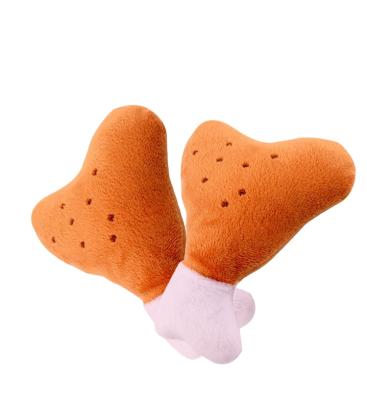 China Hot Selling Viable Molar Molar Dog Leg Dog Simulation Chicken Leg Plush Toy Healthy Chew Toy for sale