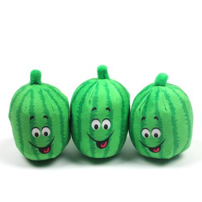 China Wholesale Viable Pet Toys Chewing Healthy Real Watermelon Molar Teeth Cleaning Dog Bite Training Plush Toys Dog Toy for sale