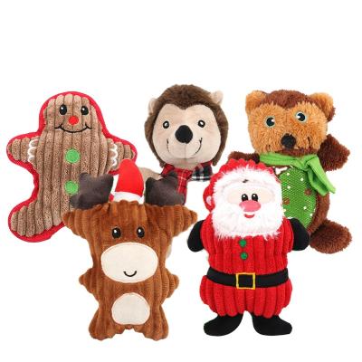 China Sustainable Pet Toys Cartoon Series Christmas Plush Cute Molar Dog Molar Plush Healthy Toy Dog Toy for sale