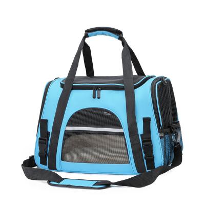 China Breathable Portable Travel Handbag One Shoulder Cross - Body Foldable Breathable Pet Box Pet Carrier for sale