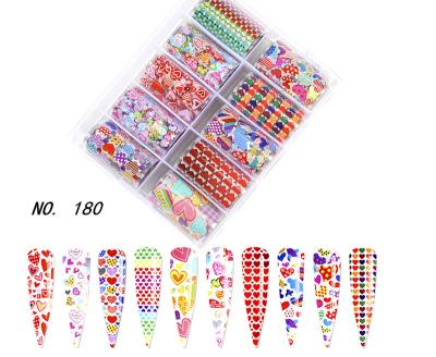 China Wholesale Colorful Sky Nail Art Decoration Nail Sticker Transfer Painting Foil From Latest Factory Eco-friendly for sale