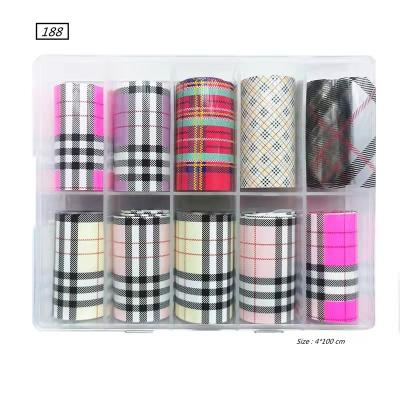 China Hot New Fashionable 3D Laser Metal Nail Art Decoration Nail Sticker Nail Transfer Foil for sale