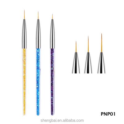 China Nail Dotting Pen OM 3 PCs Phototherapy Carving Mixed Colored Nail Art Dotting Pen Nail Decoration Tool Nail Drawing Manicure for sale