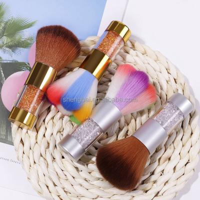 China OM Multifuction Nail Art Clean Tool Brush Powder Fluffy Colorful Nail Brush Dusting Manicure Faux Stone Skin-friendly for sale