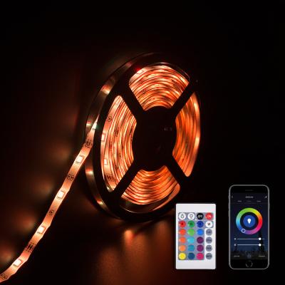 China Decoration IP44 24W RGB Multi Color Changing Flexible SMD 5050 LED Strip Light for sale