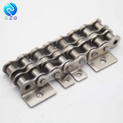 China Plant Pitch Chain Conveyors Double Roller Drive Chain With Attachment for sale