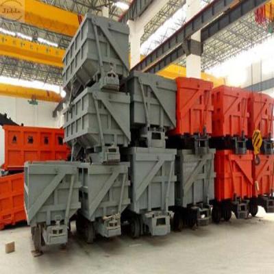 China Mining Or Dump Railway Side Mine Car / Mining Rail Car Drop Side Mining Trolley for sale