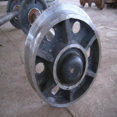 China Mining or Railway Customized Resistance Loading Cast Iron Mine Car Wheel Set / Cast Steel / Coal Mining Wheels for sale