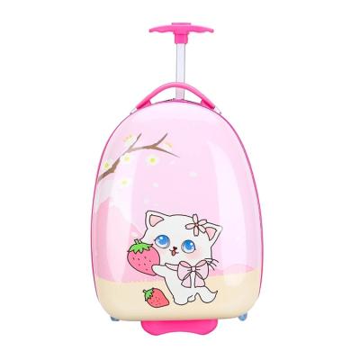 China Wholesale Cheap Eco-friendly 16 Inch Cute Kids ABS PC Cartoon Kids Trolley Luggage for sale