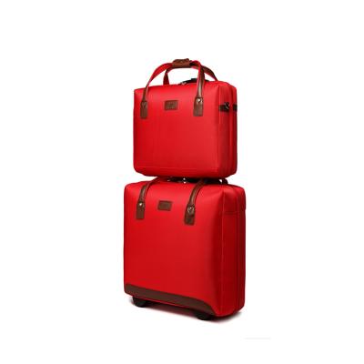 China Luxury Durable And Cheap Price Nylon And PU Leather Fabric Outdoor Suitcases Luggage Moving Set for sale