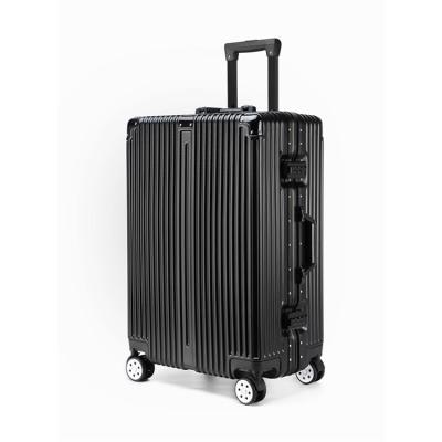 China Newest ABS PC Luxury Aluminum Frame Suitcase 24 28 Inch Universal Luggage 20 Wheel In Stock Luggage For Sale for sale