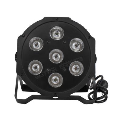 China Stage Effect 7x12W RGBW Hex Par DMX LED Flat Par Light For Studio Concert Party Lighting for sale