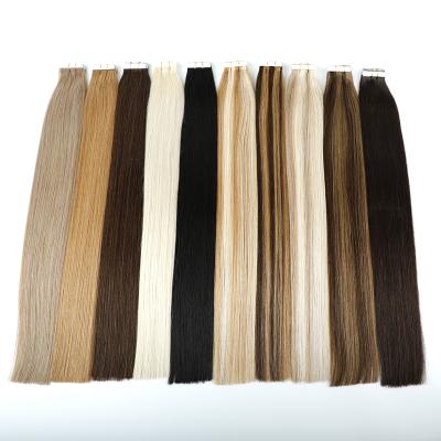 China Remy Silky Straight Double Russian Remy Cuticle Intact Tape Ins Wholesale Wave Tape In Hair Extensions for sale