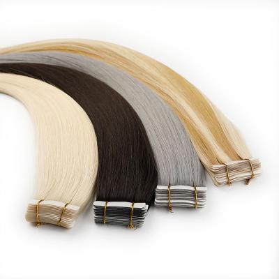 China Wholesale Virgin Russian Remy Tape Hair Extensions Double Sided Hair Silky Straight Wave Virgin Hair for sale