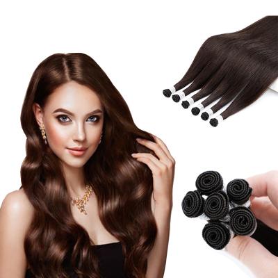 China Virgin Silky Straight Raw European Cuticle Wave Untouched Hand Tied Hair Extension Remy Handtied Human Hair Weft Weft Sale for sale