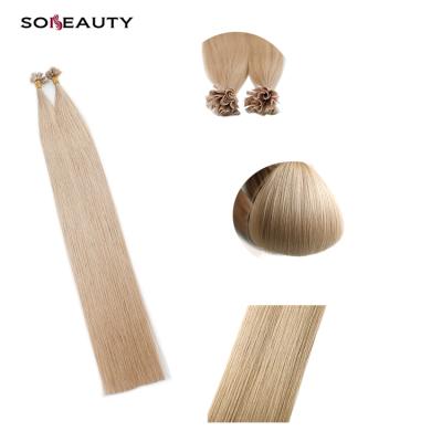 China Wholesale Cuticle Aligned Brazilian Human Hair Extensions Silky Straight Remy Hair Italian Keratin U Tip Wave Hair Vendor for sale