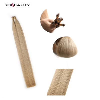 China Top Quality Virgin Human Hair Ponytail Extensions Unprocessed Virgin Hair I Tip Hair For Hair Salons for sale