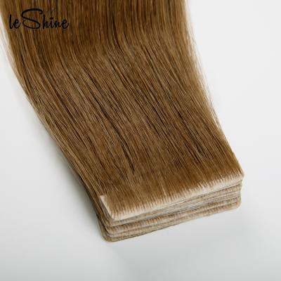 China Qingdao Sobeauty Silky Straight Seamless Invisible Skin Wave Tape Invisible Remy Hair Tape In On Hair Weft Extension for sale