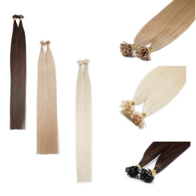 China Silky Straight Wave Real Hair Pre Bonded Extensions Nail U Tip Machine Made Keratin Remy Hair Extensions From Italy for sale