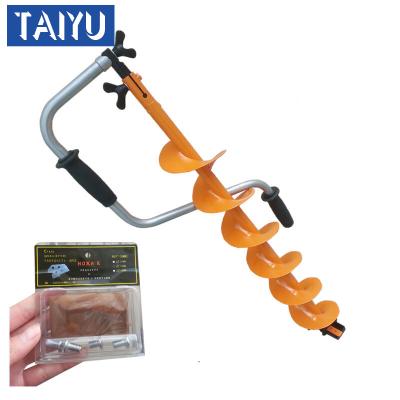 China Alloy Stock Cheaper Price Portable Ice Fishing Equipment Adjustable Length Stainless Steel Fishing Auger for sale