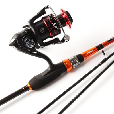 China New Carbon Model 3 Section Carbon Spinning Fishing Rod Fishing Combo Set for sale