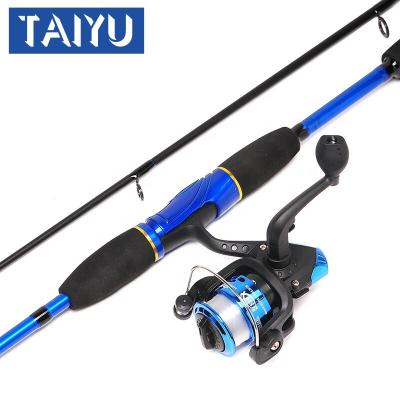 China Cheap Fiberglass 2section Glass 1.8m Lure Fishing Rod and Combo Spinning Reel Set for sale