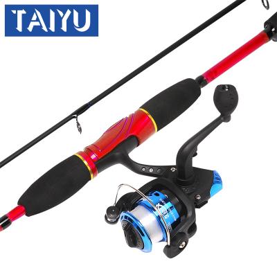 China Wholesale EVA Glass Handle Rod Spinning Fiberglass Fishing Rod and Reel Combo Kit for sale