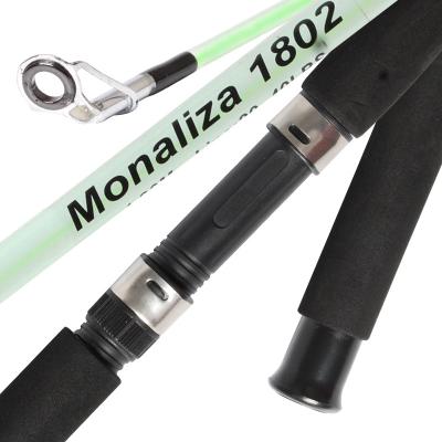 China Glass in stock 1.65m/1.8m 2 section solid fiberglass transparent fishing rod for sale