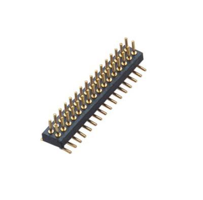 China PCB Board 1.27mm Machined Pin Header 16pin, 1.9mm Height, Dual Row SMT Type Socket Connector, Stamped for sale