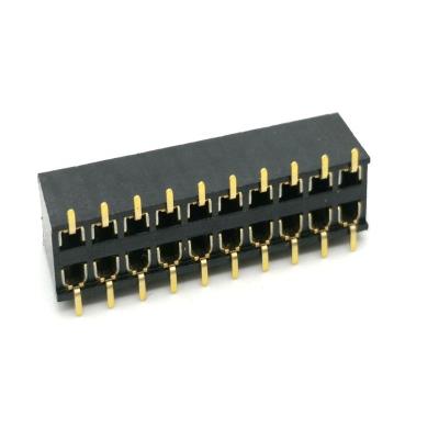 China Right Angle Straight Type Pcb Panel 2.54mm Header SMT Connector Contact Pin Single Row U Type Female Pcb Double Row Female for sale