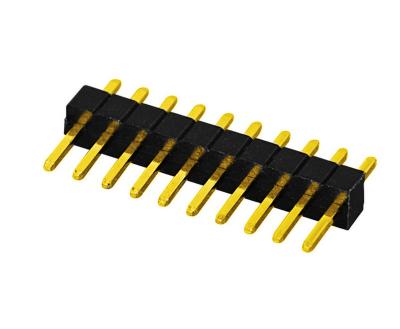 China Straight type PA6T 10pin 1.27mm pin header single row panel to board connector, PA6T material for sale