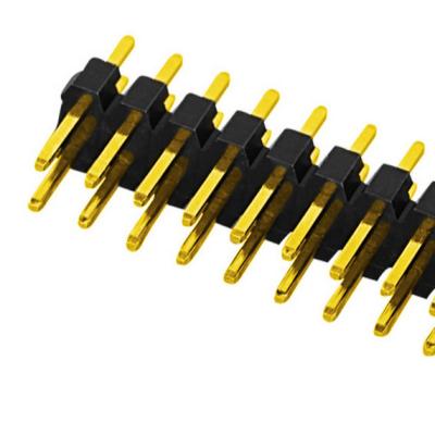 China PA6T 1.27mm Pin Header 2X8 Pole, Straight Type Double Row Panel To Board Connector, PA6T Material for sale