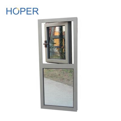 China Swing impact resistant casement swing window with double pane tinted lowe glass for sale