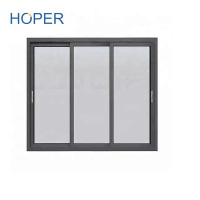 China Sliding Reflective Glass Aluminum Sliding Windows With Corrossion Resistant Finish for sale