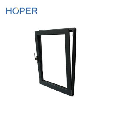 China Thermally Double Glazed Swing Turn And Tilt Aluminum Broken Windows With Tinted Glass For New Home for sale