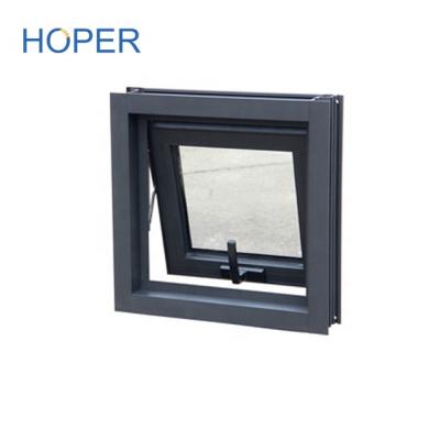 China Australian Standard Powder Coating Aluminum Double Swing Awning Glazed Window for sale