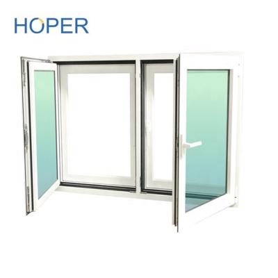 China Australian Standard Aluminum Swing Double Glazed Hotel Casement French Window Soundproof for sale