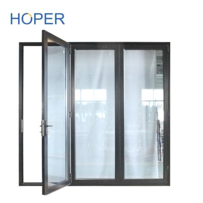 China American Style Design Factory Direct Sales Contemporary Exterior Anti-theft Aluminum Bi Folding Doors for sale