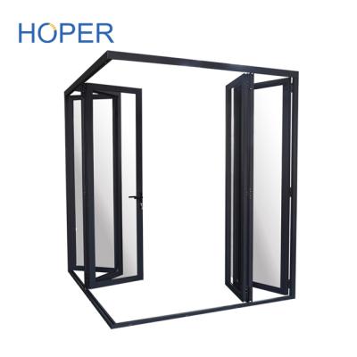 China Contemporary Australian Standard Construction Aluminum Bi Folding Doors for sale