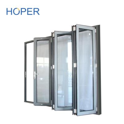 China Contemporary Hihaus New Bespoke Contemporary Castle Aluminum Bi Folding Doors for sale