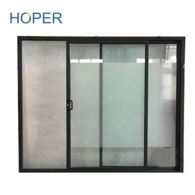 China Contemporary Australian Standard Aluminum Double Sliding Glass Door for sale