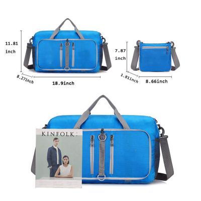 China Wholesale Custom Ripstop-Polyester Foldable Duffel Bag 2021 Travel Fashion Duffel Bag Foldable Duffel Bag for sale