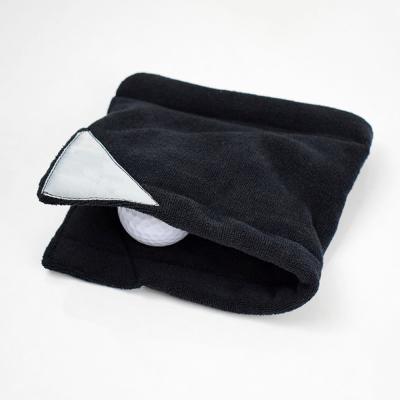 China QUICK DRY Eco Friendly Microfiber White Black Golf Ball Cleaning Towel for sale