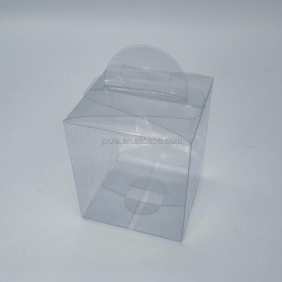 China 7x7x7cm Transparent Plastic PET Box With Handle for sale