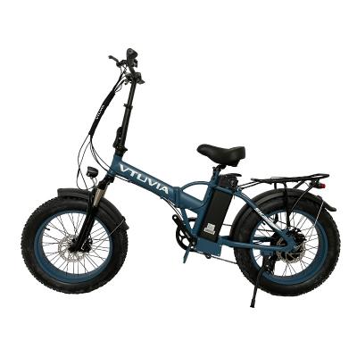 China Aluminum Alloy 750w Electric Bike Fat Mountain Porbale Tire Folding Electric Bicycle for sale