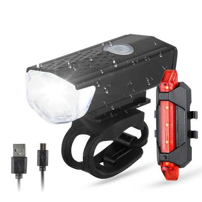 China Waterproof ABS High Lumen Usb Rechargeable Battery Bikes Bicycle Cycle Front Led Head Light Headlight Lights for sale