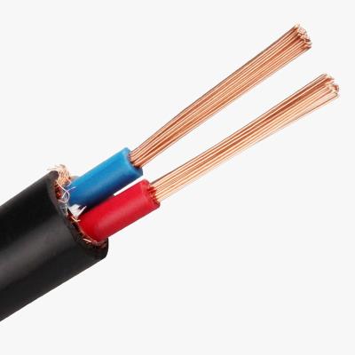 China High Quality Construction Wholesale PVC Copper Shielded Wire 2 Core 2 Core Power Cable for sale