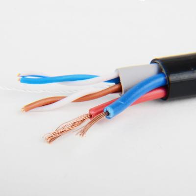 China 4 Core UTP CAT5E High Speed ​​Network Lan Cable With Black Jacket 4 Core DC Power Cable Network Cable With Power Cable for sale