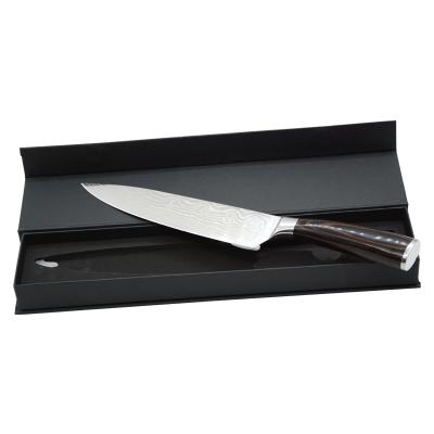 China 8 Inch Best Viable Professional Quality Damascus Chef's Knife With Pakawood Steel Handle for sale